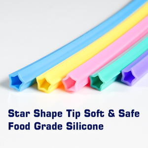 Bottiglie d'acqua riutilizzabili colorate ad alte prestazioni, senza BPA, per alimenti, con punta in silicone a forma di cuore, taglio personalizzato, dimensioni personalizzate - Product Image 5