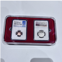 Lot de 2 boîtes de protection en acrylique pour pièces de monnaie NGC PCGS, étuis de présentation et de rangement pour téléphones portables, montres, bijoux, colliers, stylos