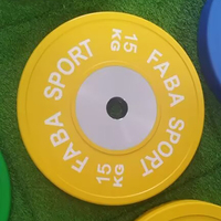 Disque de musculation en caoutchouc de qualité à faible rebond pour haltères