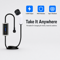 Chargeur EV NECS 3,5 kW, station de charge AC, prise UK, IP55, chargeur portable pour la fabrication