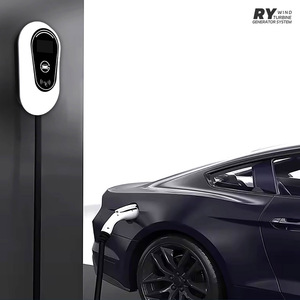 7KW EV Car <b>Battery</b> Fast Charging Pile Charger Station with <b>Led</b> Screen Single Gun AC Power IP55 Wall Box Charger - Product Image 2