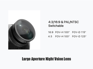 كاميرا Foxeer Cat <span class=keywords><strong>3</strong></span> ميكرو 19مم / كاميرا Foxeer Cat <span class=keywords><strong>3</strong></span> صغيرة 22مم مزودة بخاصية عرض الشخص الأول كاميرا ليلية مزودة بنظام عرض الشخص الأول مزودة بنظام استجابة منخفض ومستوى الضوضاء منخفض 1200TVL 0.00001Lux - Product Image 6