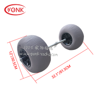 Yonk Balloon Wheels Kayak Dolly et chariots de sable, Big Beach Buggy Pneus gonflables