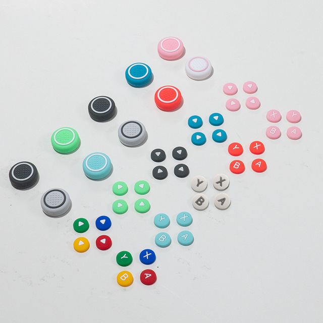 Colorful OLED Switch Silicone Button Caps for NS Direction Joycon Button Stickers for Controller Rubber Products