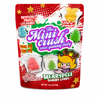 Bonbons gélifiés pelables en forme de bonhomme de neige et de sapin de Noël, saveur fruitée, friandises pelables, fournitures de fête en vrac pour les fêtes de fin d'année