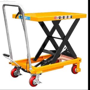 รถเข็นโรงงานแบบปรับได้ พร้อมระบบไฮดรอลิกแบบเหยียบเท้า เงียบ สำหรับคลังสินค้าและโลจิสติกส์  ล้อขนาด 125 มม. ความสูงพื้น 1300 มม. - Product Image 3