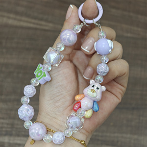 Colgante de Oso de Dibujos Animados Kawaii, Estilo Y2K, Cadena de Cuentas, Cordón Hecho a Mano, Colgante <span class=keywords><strong>para</strong></span> Bolso, Llavero, Correa de Muñeca <span class=keywords><strong>para</strong></span> Niña - Product Image 3