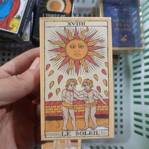 Kartu Oracle Jeu De Tarot Prancis Ramalan Eco-Positif Afirmasi Marseille Deck Kartu Tarot Kertas Dengan Buku Panduan untuk Dijual - Product Image 6
