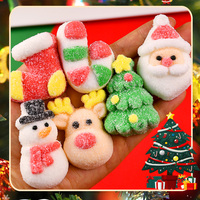 Op maat gemaakte creatieve Kerstman rendier kerstboom kous cartoon marshmallow gummy snoepjes
