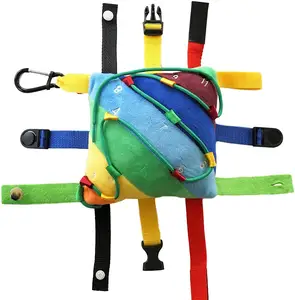 Buckle Fidget Sensory Toys Pillow Fine Motor Development Fidget Sensory Toys Threading Counting Zipper Fidget Sensory Toys