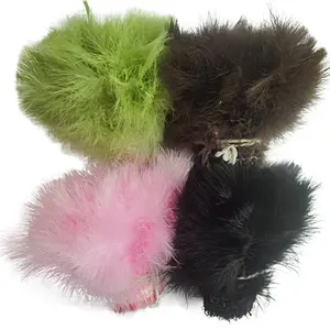 Wholesale Fluffy 4-5" Strung Turkey Marabou Feather For Fly Tying Wild Fishing