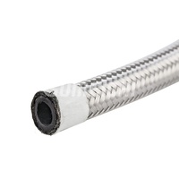 SUMEICHI 8AN Ligne de carburant, AN8 Acier inoxydable Tressé CPE Tuyau de carburant E85 Argent Universel