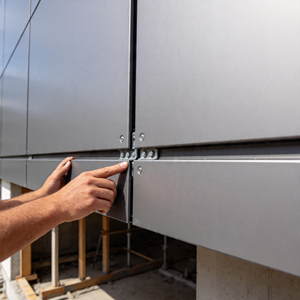 แผงอลูมิเนียมคอมโพสิตทนทานกันไฟฟ้าสถิตย์เป็นมิตรกับสิ่งแวดล้อมทันสมัยสำหรับอาคารหุ้มผนังภายนอก/ภายใน - Product Image 4