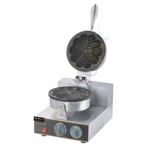 Kitchbox Industrial Commercial Flower <b>Waffle</b> <b>Maker</b> (Square Case)-Stainless 304 Steel Non-Stick Coating <b>1</b>-<b>Waffle</b> <b>3</b>-Minute Cooking - Product Image 1