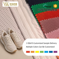 Tissu en maille warp Birdseye en nylon de haute qualité, couleurs personnalisées, résistant à l'eau, extensible et léger pour la tige des chaussures de sport