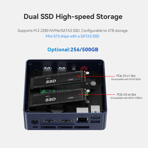 Beelink MINI S13 Pro Intel <span class=keywords><strong>Celeron</strong></span> N150 <span class=keywords><strong>12gen</strong></span> Office Mini PC 4C/4T 2GHz jusqu'à 3.6GHz Ordinateur de bureau Gaming Minipcs - Product Image 2