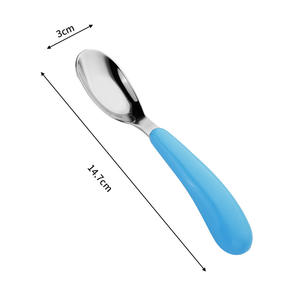 316 acier inoxydable de qualité alimentaire coloré PP poignée bébé alimentation soupe cuillère couverts pour enfants enfants - Product Image 5