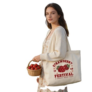 Canvas Tote Bag <b>Heavy</b> <b>Duty</b> Reusable Blank Cotton Shopping Bag for Grocery Shopping Promotional Gifts Daily Use - Product Image 1