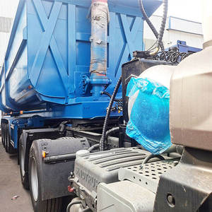 3 Axle Rear U-Shaped Dump Semi <b>Trailer</b> 40-100 Ton Cargo Capacity Steel Material Truck Tipper <b>Trailer</b> for Sale - Product Image 3