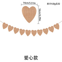 Drapeau personnalisé en toile de jute imprimée, bannière triangulaire ou rectangulaire à queue d'hirondelle, idéal pour décorations de mariage et de Noël