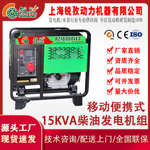 Ruizi Diesel Generator RZ18000LE3 12KW <b>Three</b> Phase Industrial Grade Air Cooled Four Stroke 110/220/380/415V 50/60Hz - Product Image 5