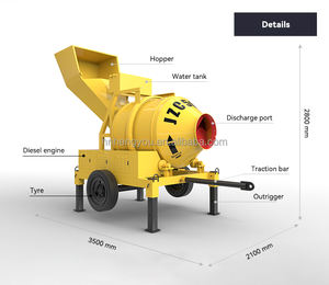 Mesin Pengaduk Beton Seri <span class=keywords><strong>Jzc</strong></span> Diesel 350L Pengaduk Semen 500l 750l Pengaduk Beton Kecil dengan Pengisian Sendiri - Product Image 5