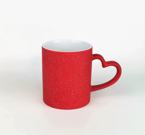 Taza de Cerámica Mágica con Asa de Corazón para Sublimación, con Purpurina y Estrellas, Termosensible que Cambia de Color, para Café, con Patrón de Foto Personalizado, Venta al por Mayor - Product Image 5