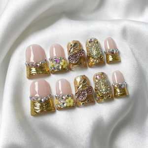 Paquete de <span class=keywords><strong>Uñas</strong></span> Postizas de Lujo Hechas a Mano, Estilo Duckbill Flare Y2K <span class=keywords><strong>para</strong></span> Fiestas, <span class=keywords><strong>Uñas</strong></span> a Presión al por Mayor con Caja y <span class=keywords><strong>Kit</strong></span> de Herramientas, ¡Gran Venta! - Product Image 2