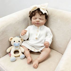 Poupée de mode de 49 cm, simulation de bébé, entièrement en vinyle souple, lavable, jouet pour fille, cadeau pour les enfants de 4 à 6 ans, dans un <span class=keywords><strong>sac</strong></span> en filet - Product Image 3