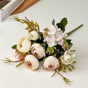 All'ingrosso decorazione artificiale di fiori di seta Bouquet di Rose occasione di nozze fiore di fiori artificiali rosa fiori - Product Image 1