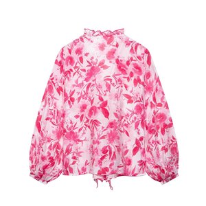 Camicia in Chiffon floreale 2025 da donna elegante e Versatile stampa decorativa a strati nuova per i <span class=keywords><strong>modelli</strong></span> primavera estate - Product Image 2
