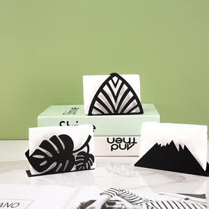 1 servilletero de metal combinado para servilletas cuadradas o rectangulares para mesa de comedor, cocina o boda - Product Image 2