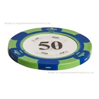 Jetons de poker en argile en forme de pièce de monnaie pour Texas Hold'em, Mahjong et jeux de société - Jetons en plastique avec cartes de récompense de 1000 pièces