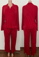 Ensemble de pyjama côtelé en modal et coton pour femme, personnalisable OEM, luxueux, doux, long, pour l'hiver, vêtements de détente, pyjama boutonné pour femme
