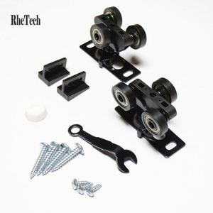 Sistema de Herrajes para Puertas Corredizas WEKIS, Duradero, Personalizable, Rodillos de Acero Negros, Insonorizado, para Cocina, Dormitorio, Sala de Estar - Product Image 5