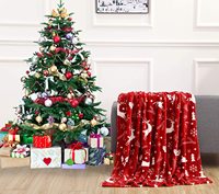 Couverture en flanelle tricotée douce et confortable, motif de Noël festif, légère et chaude, idéale pour canapé et lit, et cadeaux d'hiver
