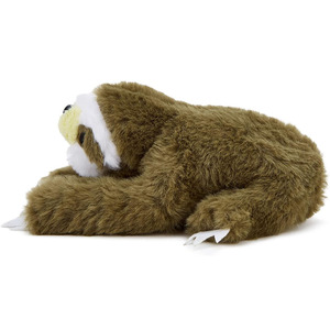 C036 Peluche paresseux brun en fausse fourrure polaire, douce et câline pour enfants, compagnon idéal pour les jeux, 30 cm - Product Image 4