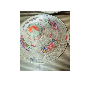 หมวกทรงกรวยแบบดั้งเดิมคุณภาพสูงจากเวียดนาม/หมวกฟางใบปาล์มธรรมชาติสำหรับทุกเพศงานปาร์ตี้งานแต่งทุกวันแบบลำลอง - Product Image 2