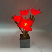 Lampe de table LED moderne à intensité variable tactile, vase décoratif en PVC cristal pour fêtes et événements