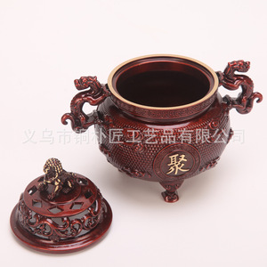 Quemador de Incienso de Latón Puro de la Dinastía Ming, Marca Tongpu Craftsman, con Diseño de León, Estilo Xuande, para Uso Doméstico, Incienso para Interiores - Product Image 4