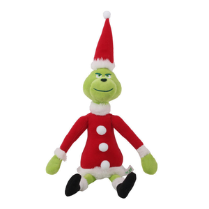 Nhà máy tùy chỉnh dễ thương Xmas grinch <span class=keywords><strong>ELF</strong></span> đồ chơi sang trọng vui vẻ giáng sinh Thú nhồi bông động vật sang trọng màu xanh lá cây grinch quái vật búp bê Kid quà tặng đồ chơi - Product Image 4