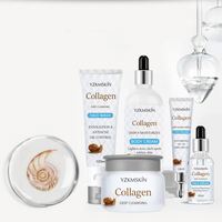 Kit de Soins Cutanés 5-en-1 au Collagène et à la Bave d'Escargot OEM/ODM, Nourrissant, Anti-Âge, Anti-Acné, Éclaircissant et Hydratant – Meilleures Ventes