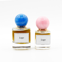Logo personnalisé 30ml 50ml 100ml bouchon de luxe vide en pierre d'agate bouteille en verre de parfum unique avec couvercle de parfum en marbre coloré