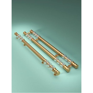 Poignée de <span class=keywords><strong>porte</strong></span> en verre cristal doré de luxe moderne pour hôtel, poignée robuste pour portes coulissantes, quincaillerie d'intérieur architecturale - Product Image 6