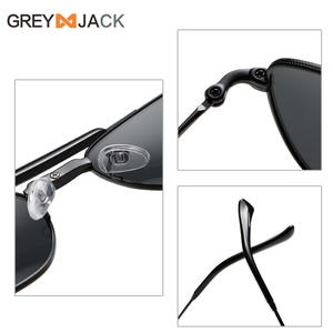 Lunettes de soleil Greyjack pour femmes, monture métallique noire, verres polarisés TAC UV400, type 3, design tendance - Product Image 2