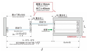 อุปกรณ์ลูกล้อประตูแบบกดปุ่ม 2 และ 3 ทาง สำหรับรางประตูไม้บานเลื่อนแบบแคบ - Product Image 3