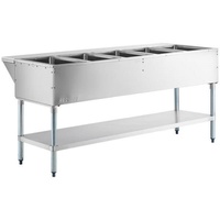 Bain-marie électrique commercial en acier inoxydable, bain-marie pour la restauration, serveurs et chauffe-plats pour buffet, table à vapeur