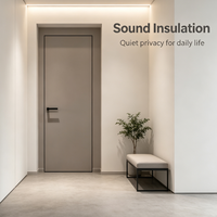 Porte intérieure en aluminium et bois, insonorisée, anti-humidité, design nid d'abeille, pour salon