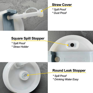 Couvre-paille en silicone anti-fuite pour gobelet 40/30 oz, couvercle à paille rabattable, bouchon anti-poussière et anti-déversement, accessoires pour bar à pailles - Product Image 3