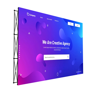 10x8ft جودة عالية الألومنيوم المنبثقة المعرض خطوة قابل للسحب وتكرار خلفية المنبثقة لافتة - Product Image 2